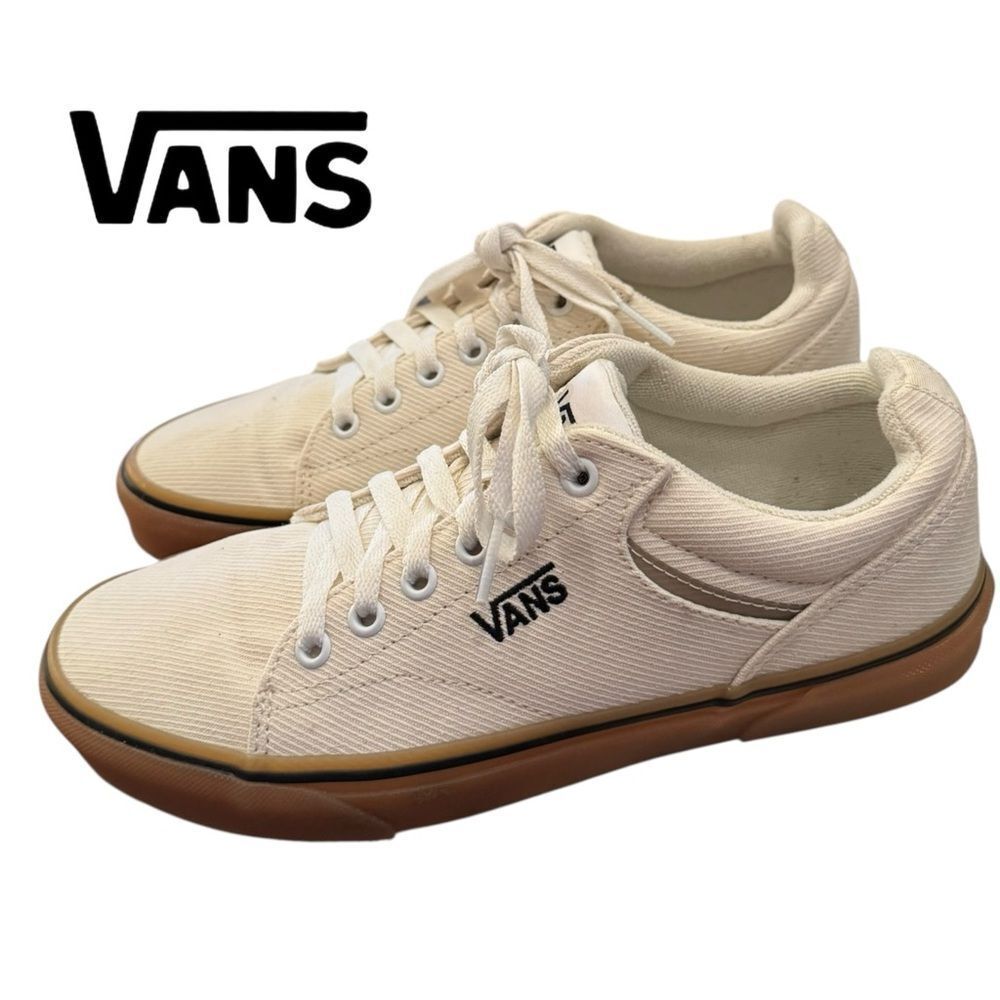 Vans Men's Seldan Creamy White Canvas Sneakers 7.5